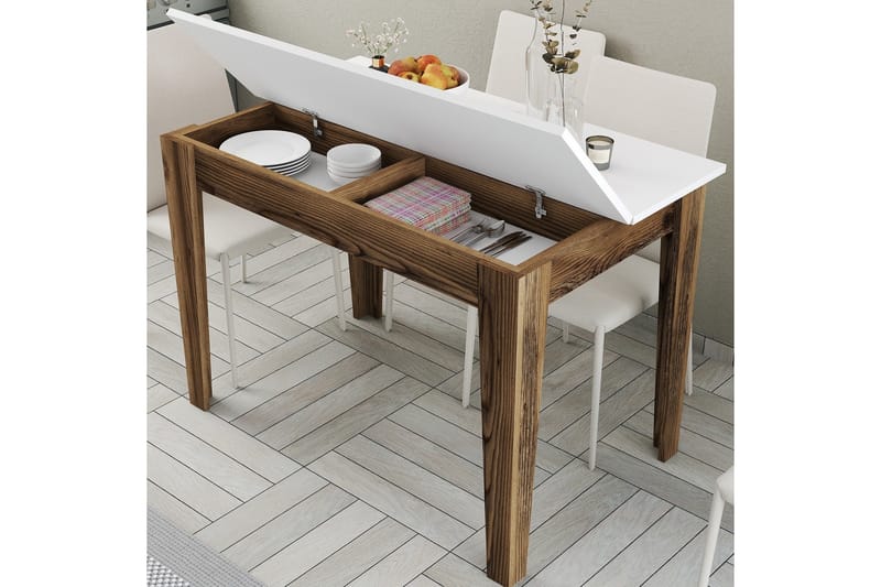 Levents Matbord 110x72 cm Brun/Vit - Hanah Home - Möbler - Bord & matgrupp - Matbord & köksbord