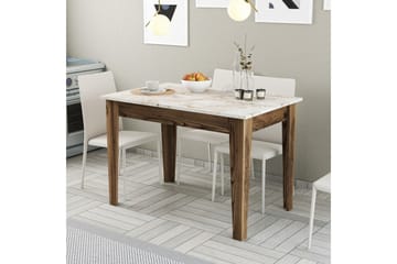 Matbord Levents 110x72 cm Brun/Vit - Hanah Home - Möbler - Bord & matgrupp - Matbord & köksbord