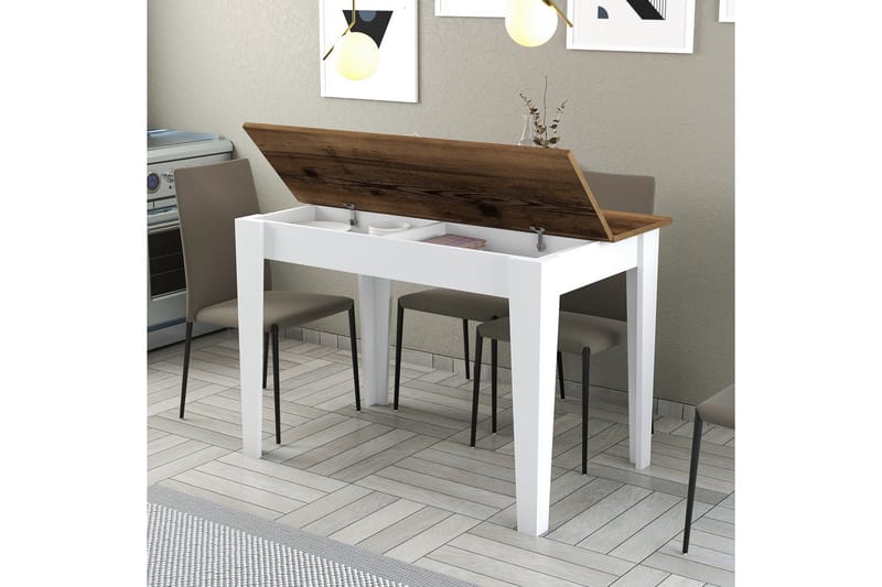 Levents Matbord 110x72 cm Brun/Vit - Hanah Home - Möbler - Bord & matgrupp - Matbord & köksbord