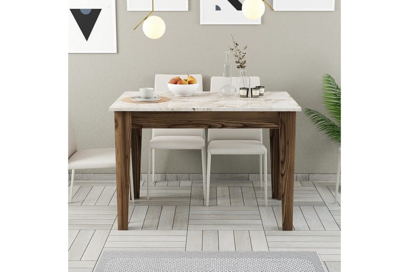 Levents Matbord 110x72 cm Brun/Vit - Hanah Home - Möbler - Bord & matgrupp - Matbord & köksbord