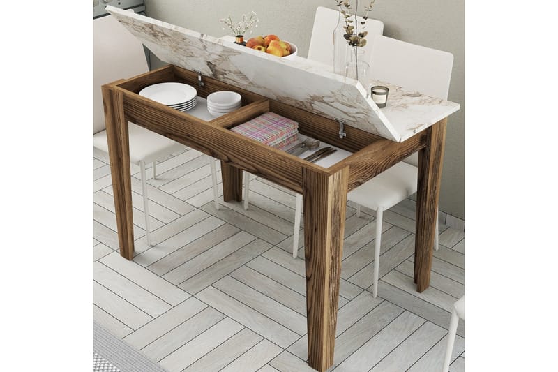Levents Matbord 110x72 cm Brun/Vit - Hanah Home - Möbler - Bord & matgrupp - Matbord & köksbord