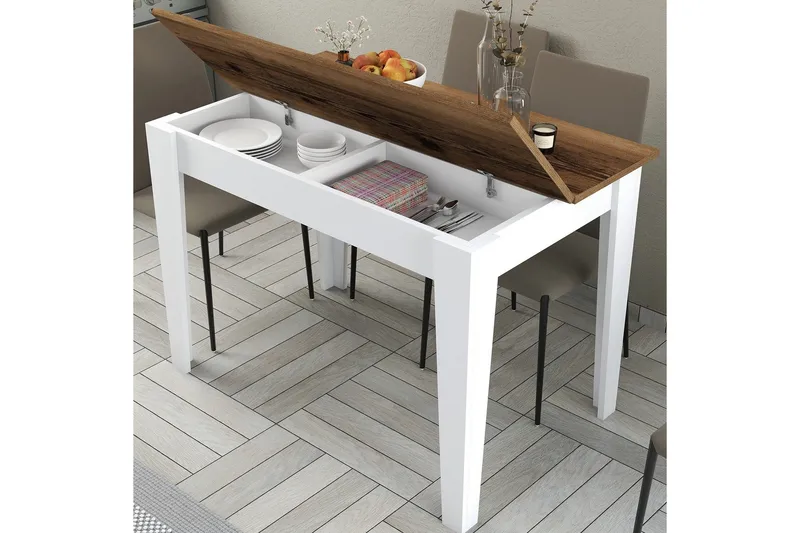 Levents Matbord 110x72 cm Brun/Vit - Hanah Home - Möbler - Bord & matgrupp - Matbord & köksbord