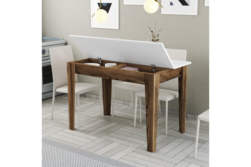 Levents Matbord 110x72 cm Brun/Vit - Hanah Home - Möbler - Bord & matgrupp - Matbord & köksbord