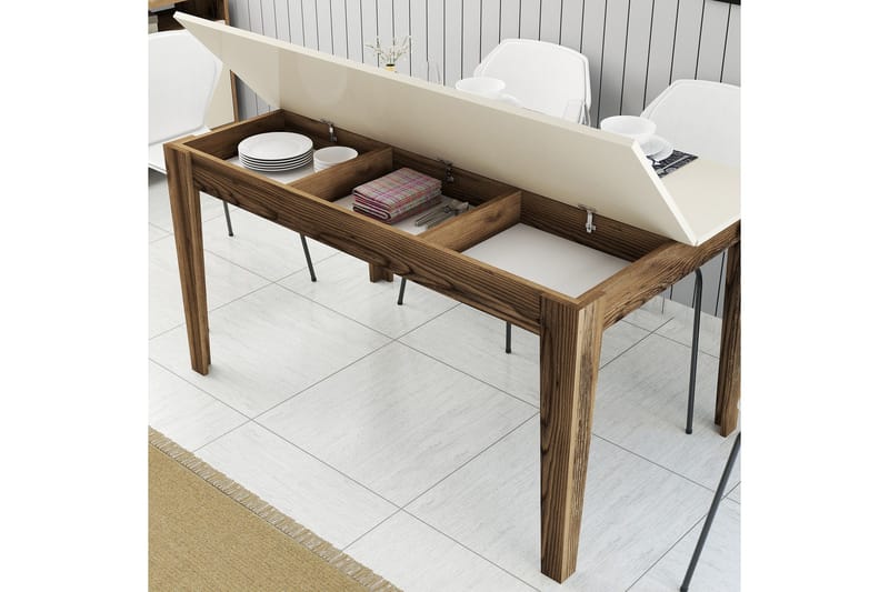 Lissione Matbord 145x88 cm Brun/Beige - Hanah Home - Möbler - Bord & matgrupp - Matbord & köksbord
