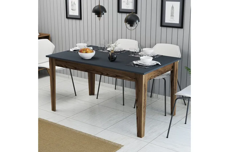 Lissione Matbord 145x88 cm Brun/Svart - Hanah Home - Möbler - Bord & matgrupp - Matbord & köksbord