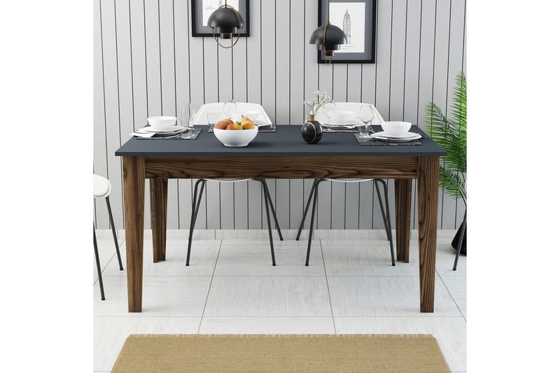 Lissione Matbord 145x88 cm Brun/Svart - Hanah Home - Möbler - Bord & matgrupp - Matbord & köksbord