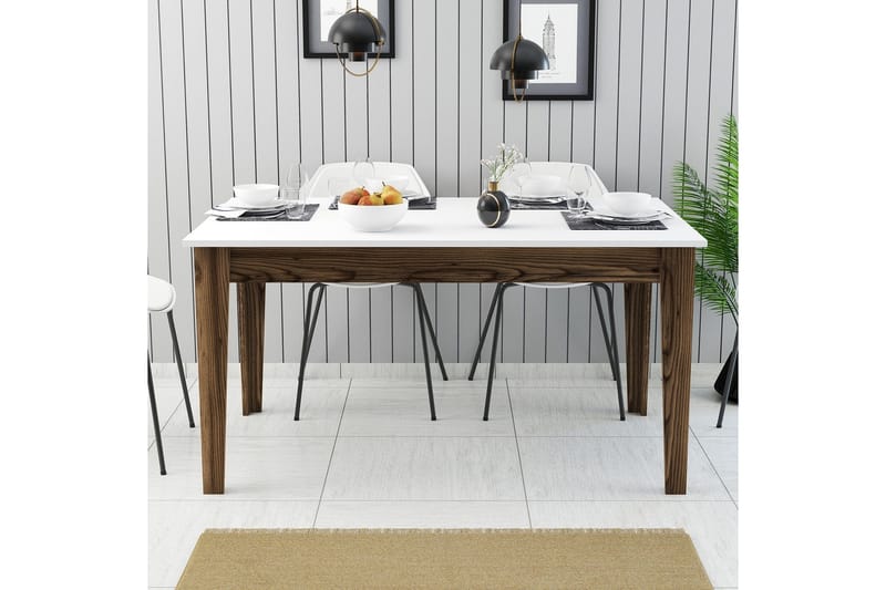 Lissione Matbord 145x88 cm Brun/Vit - Hanah Home - Möbler - Bord & matgrupp - Matbord & köksbord
