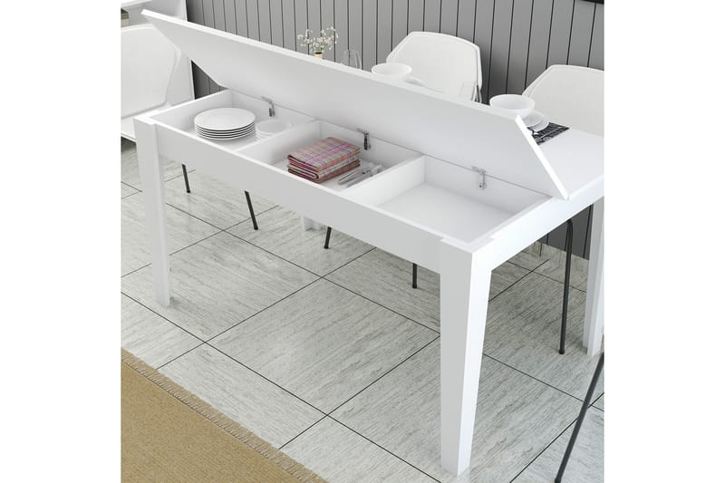 Matbord Lissione 145x88 cm Vit - Hanah Home - Matbord & köksbord