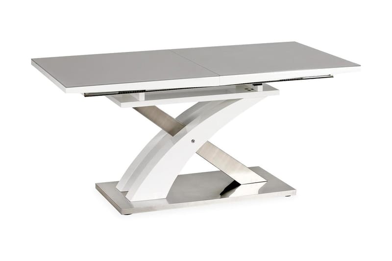 Matbord Marcil Förlängningsbart 160 cm - Grå|Vit - Matbord & köksbord