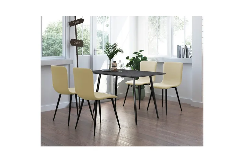 Matbord Monza 120x80x76 cm, Fiskben Greyeik/Svart - 120x80x76 cm, Fiskben Greyeik/Svart - Möbler - Bord & matgrupp - Matbord & köksbord