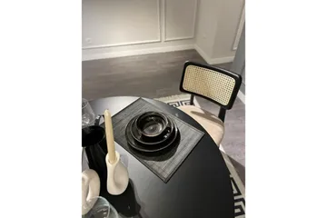 Matbord och stolset (5 delar) Colomieu Svart / Vit - Svart/Vit - Möbler - Bord & matgrupp - Matgrupp