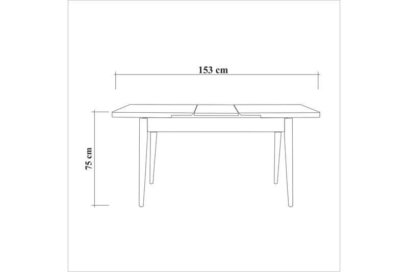 Matbord Oliver 120x75 cm Svart - Hanah Home - Matbord & köksbord