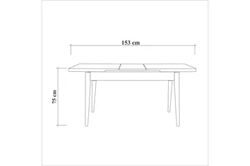 Oliver Matbord 120x75 cm Vit - Hanah Home - Möbler - Bord & matgrupp - Matbord & köksbord