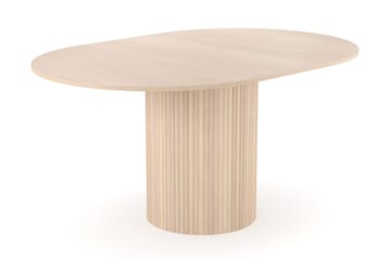 Matbord Runt Kopparbo 106 cm Förlängningsbart - Ljust vitlaserat ekträ - Möbler - Bord & matgrupp - Matbord & köksbord