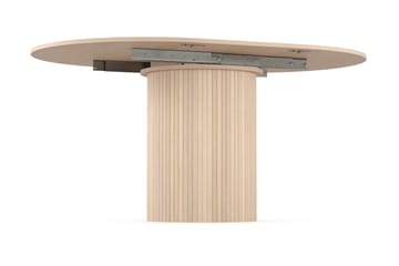 Matbord Runt Kopparbo 106 cm Förlängningsbart - Ljust vitlaserat ekträ - Möbler - Bord & matgrupp - Matbord & köksbord