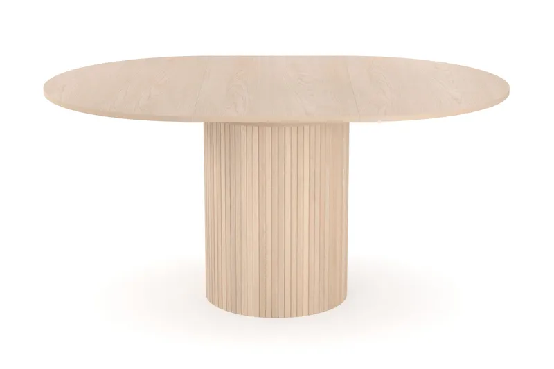 Kopparbo Ljust Runt Matbord 106 cm Förlängningsbart med illäggsskiva - Vitlaserat Ek / Trä - Möbler - Bord & matgrupp - Matbord & köksbord