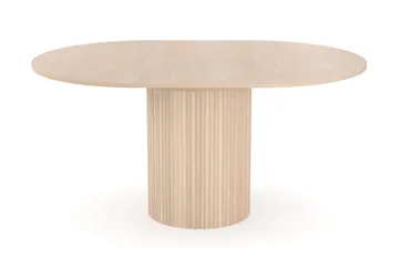 Kopparbo Ljust Runt Matbord 106 cm Förlängningsbart med illäggsskiva - Vitlaserat Ek / Trä - Möbler - Bord & matgrupp - Matbord & köksbord