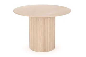 Kopparbo Ljust Runt Matbord 106 cm Förlängningsbart med illäggsskiva - Vitlaserat Ek / Trä - Möbler - Bord & matgrupp - Matbord & köksbord