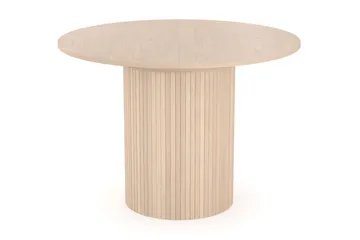 Kopparbo Ljust Runt Matbord 106 cm Förlängningsbart med illäggsskiva - Vitlaserat Ek / Trä - Möbler - Bord & matgrupp - Matbord & köksbord