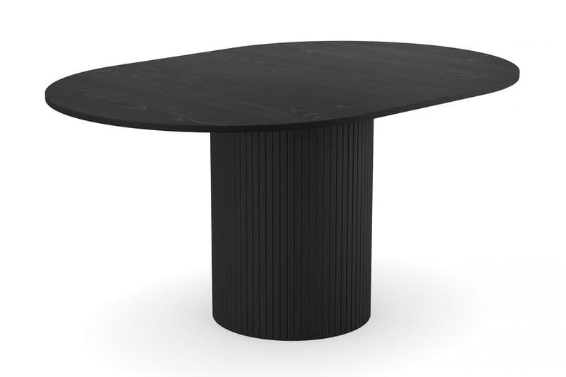 Matbord Runt Kopparbo 106-156 cm Förlängningsbart - Svart trä - Möbler - Bord & matgrupp - Matbord & köksbord