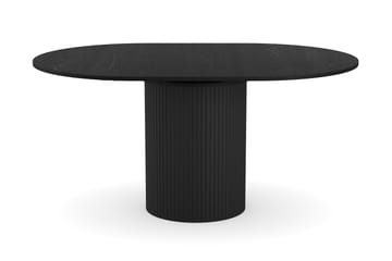 Matbord Runt Kopparbo 106-156 cm Förlängningsbart - Svart trä - Möbler - Bord & matgrupp - Matbord & köksbord