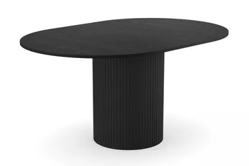 Kopparbo Matbord Runt 106-156 cm Förlängningsbart - Svart trä - Möbler - Bord & matgrupp - Matbord & köksbord