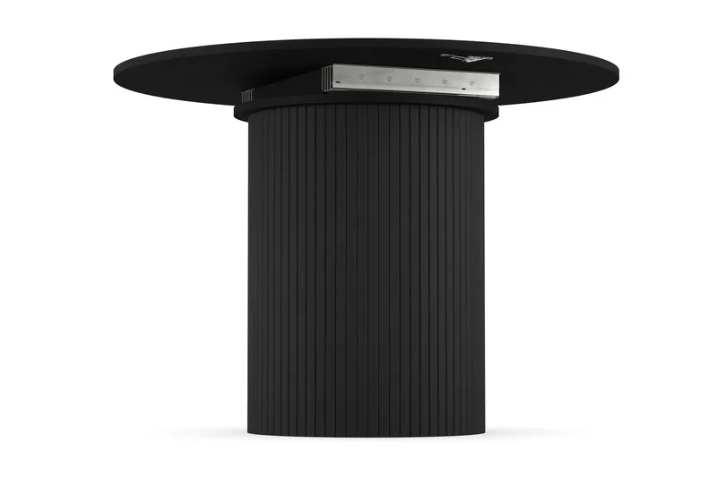 Kopparbo Matbord Runt 106-156 cm Förlängningsbart - Svart trä - Möbler - Bord & matgrupp - Matbord & köksbord