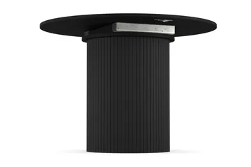 Kopparbo Matbord Runt 106-156 cm Förlängningsbart - Svart trä - Möbler - Bord & matgrupp - Matbord & köksbord