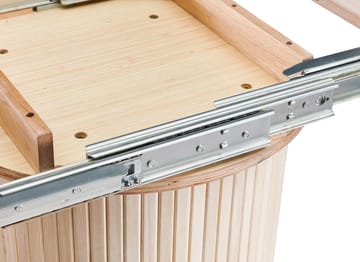 Matbord Runt Kopparbo 130 cm Förlängningsbart - Ljust vitlaserat ekträ - Möbler - Bord & matgrupp - Matbord & köksbord