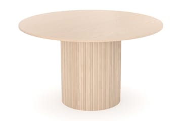 Matbord Runt Kopparbo 130 cm Förlängningsbart - Ljust vitlaserat ekträ - Möbler - Bord & matgrupp - Matbord & köksbord