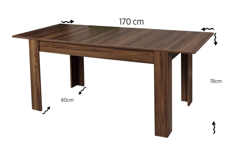 Matbord Skoglund Förlängningsbart - Ek/Brun - Matbord & köksbord