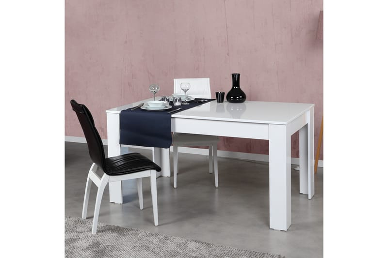 Matbord Skoglund Förlängningsbart - Vit - Matbord & köksbord