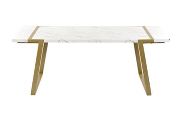 Matbord Stensby 90x200 cm - Vit/Guld - Möbler - Bord & matgrupp - Matbord & köksbord