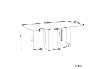 Matbord Stettler 100x200 cm - Ljusbrun - Möbler - Bord & matgrupp - Matbord & köksbord