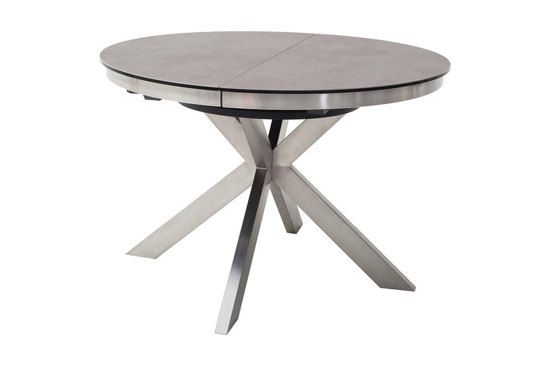 Matbord Tecoman Förlängningsbart 120 cm Rund - Antracit - Matbord & köksbord