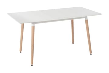 Matbord Terrassa Förlängningsbart 120-150x80 cm - Vit/Ljusbrun - Möbler - Bord & matgrupp - Matbord & köksbord