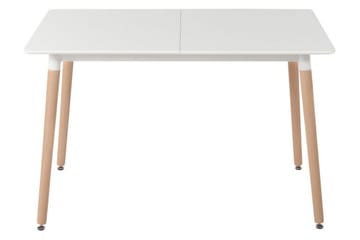 Matbord Terrassa Förlängningsbart 120-150x80 cm - Vit/Ljusbrun - Möbler - Bord & matgrupp - Matbord & köksbord
