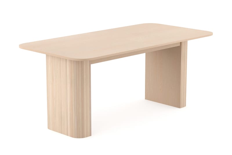 Matbord Uppveda 160-220 cm Förlängningsbart - Ljust vitlaserat ekträ - Matbord & köksbord