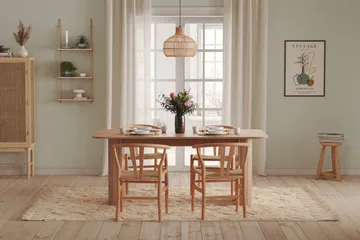 Kopparbo Matbord 180-240 cm Förlängningsbart - Ljust vitlaserat ekträ - Möbler - Bord & matgrupp - Matbord & köksbord