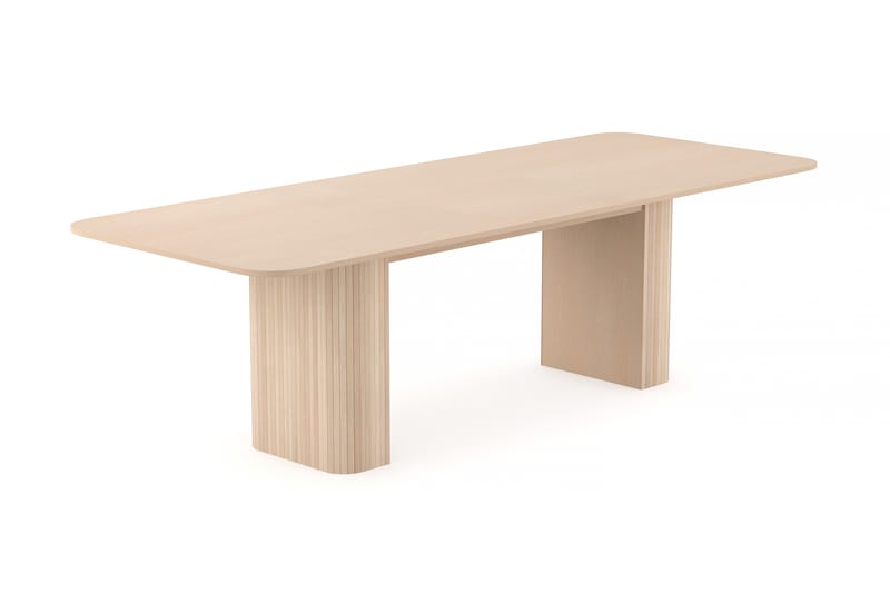 Matbord Uppveda 200-260 cm Förlängningsbart - Ljust vitlaserat ekträ - Matbord & köksbord