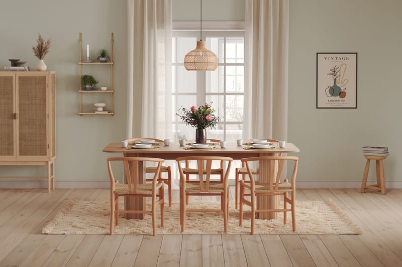 Matbord Kopparbo 200-260 cm Förlängningsbart - Ljust vitlaserat ekträ - Möbler - Bord & matgrupp - Matbord & köksbord