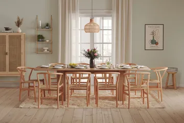 Kopparbo Matbord 200-260 cm Förlängningsbart med illäggsskiva - Vitlaserad Ek - Möbler - Bord & matgrupp - Matbord & köksbord