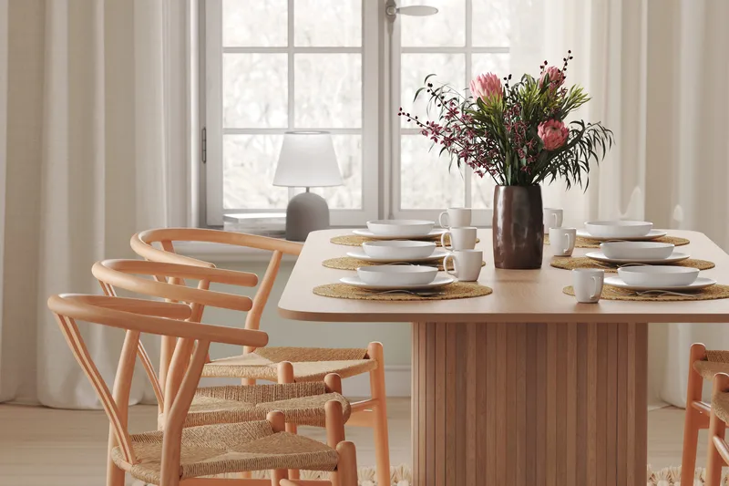 Kopparbo Matbord 200-260 cm Förlängningsbart med illäggsskiva - Vitlaserad Ek - Möbler - Bord & matgrupp - Matbord & köksbord