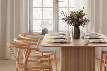 Kopparbo Matbord 200-260 cm Förlängningsbart med illäggsskiva - Vitlaserad Ek - Möbler - Bord & matgrupp - Matbord & köksbord