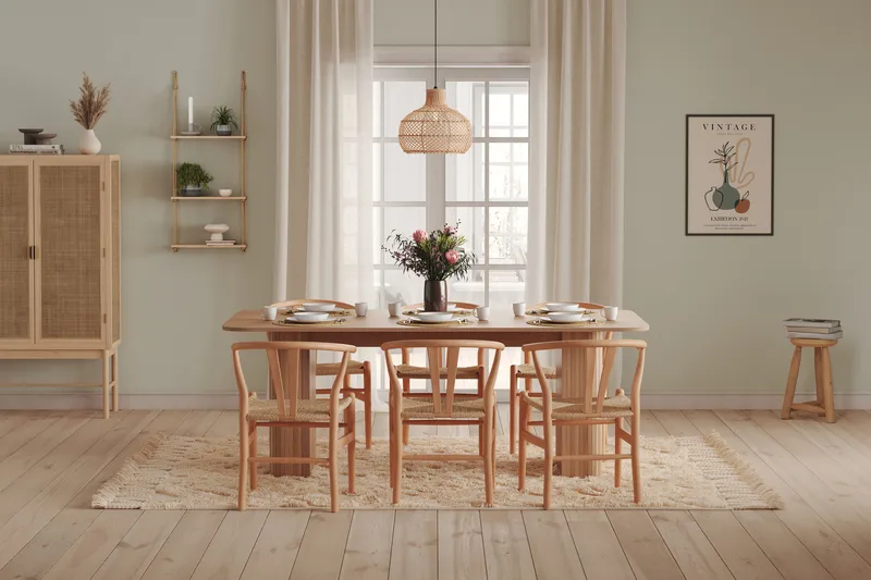 Kopparbo Matbord 200-260 cm Förlängningsbart med illäggsskiva - Vitlaserad Ek - Möbler - Bord & matgrupp - Matbord & köksbord