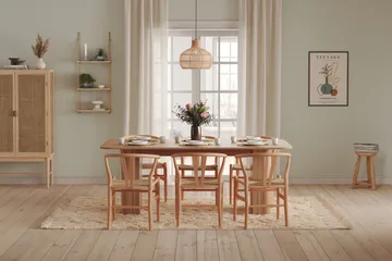 Kopparbo Matbord 200-260 cm Förlängningsbart med illäggsskiva - Vitlaserad Ek - Möbler - Bord & matgrupp - Matbord & köksbord