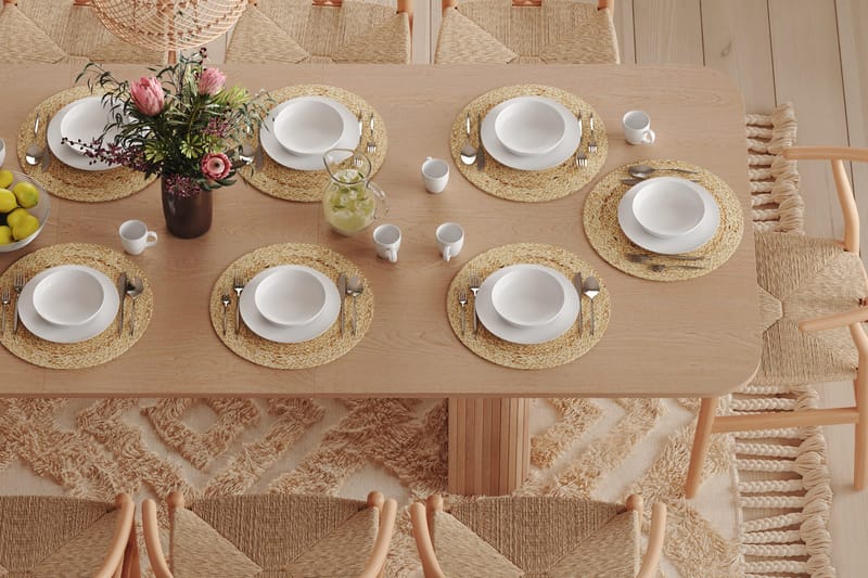 Kopparbo Matbord 200-260 cm Förlängningsbart med illäggsskiva - Vitlaserad Ek - Möbler - Bord & matgrupp - Matbord & köksbord