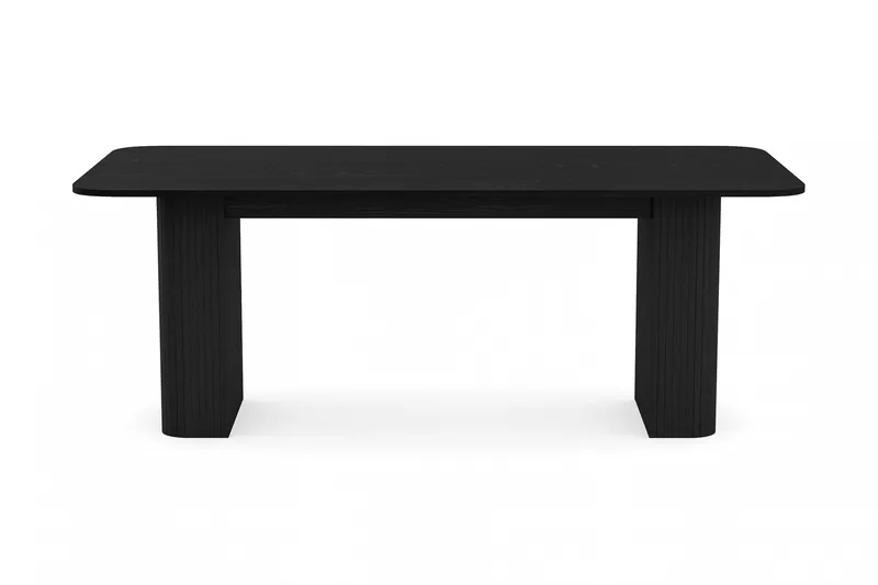 Kopparbo Matbord 200-260 cm Förlängningsbart, Svart trä