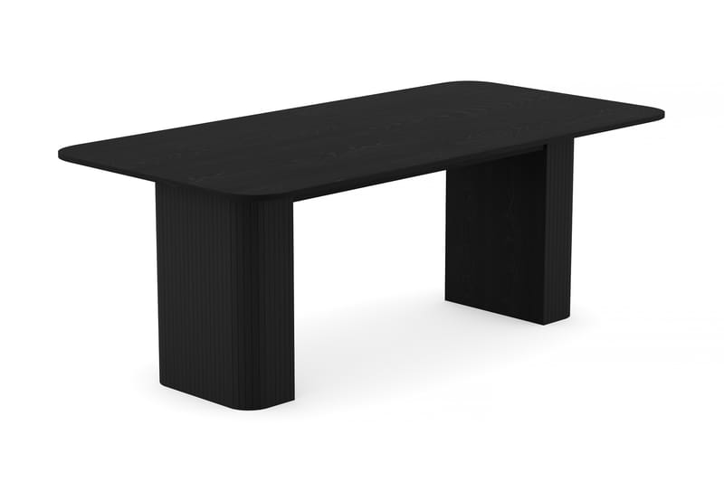 Matbord Uppveda 200-260 cm Förlängningsbart - Svart trä - Matbord & köksbord