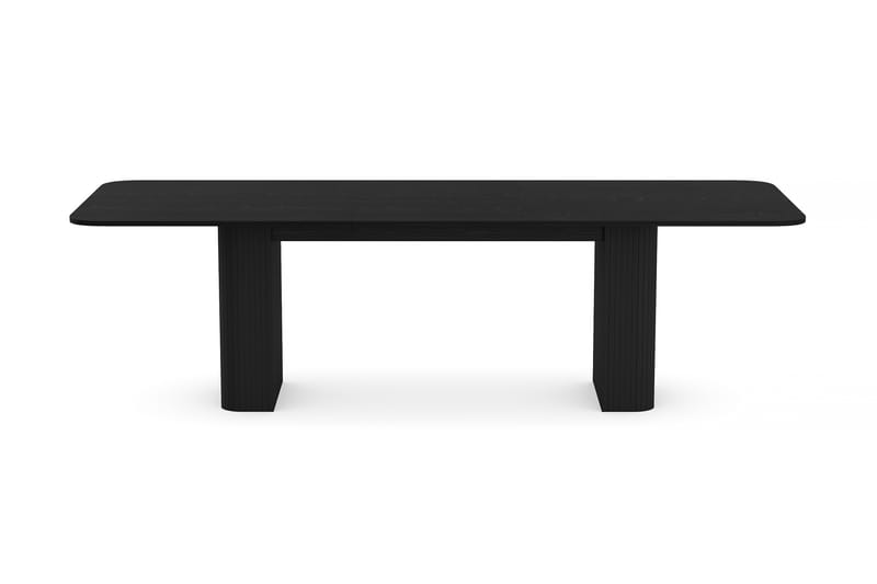 Matbord Uppveda 200-260 cm Förlängningsbart - Svart trä - Matbord & köksbord